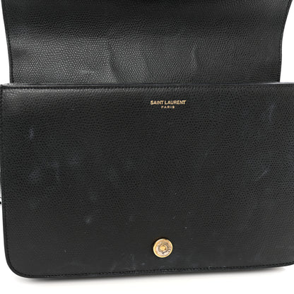 Saint Laurent Textured Calfskin Medium Classic Monogram Universite Bag Black 12 of 12