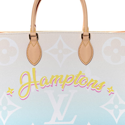 Louis Vuitton Monogram Giant Raffia Hamptons By The Pool Onthego GM Blue 9 of 18
