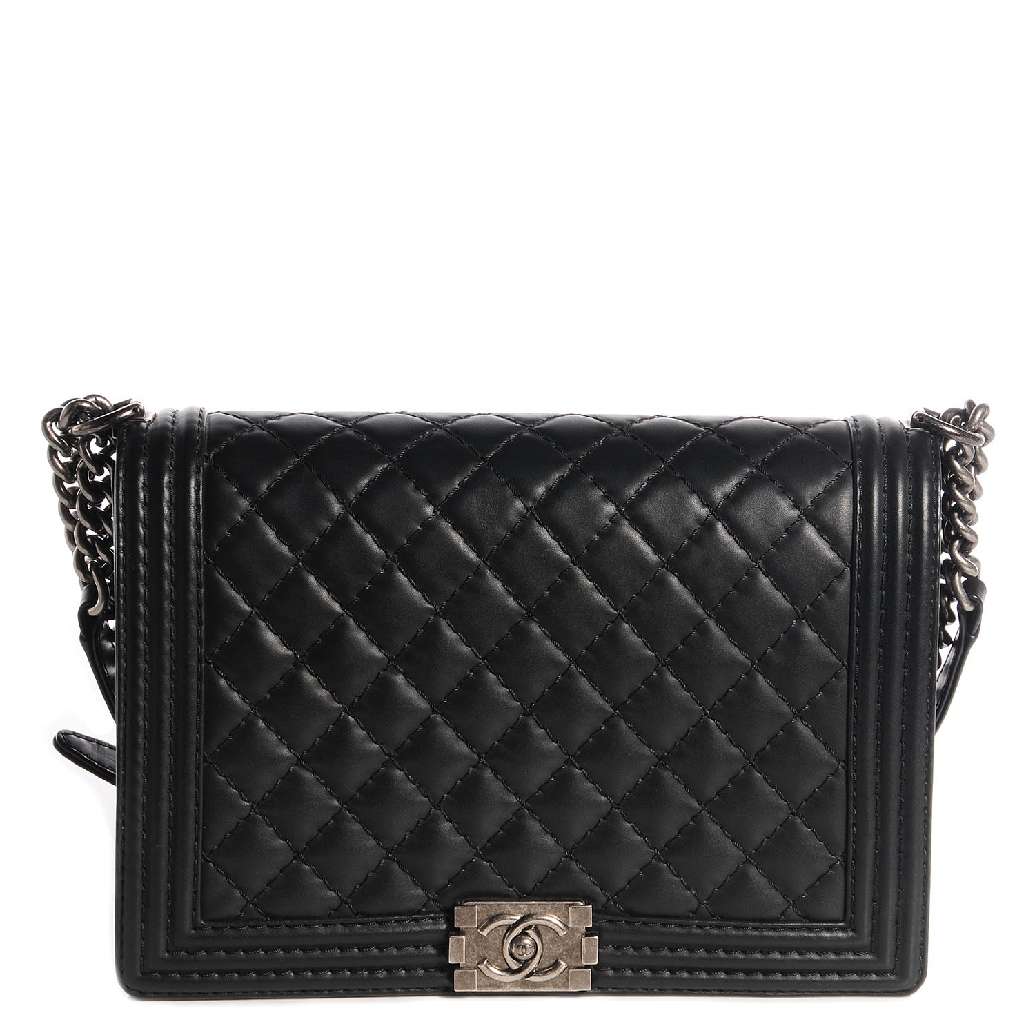 Chanel Calfskin Quilted Large Boy Flap Black 1 of 8
