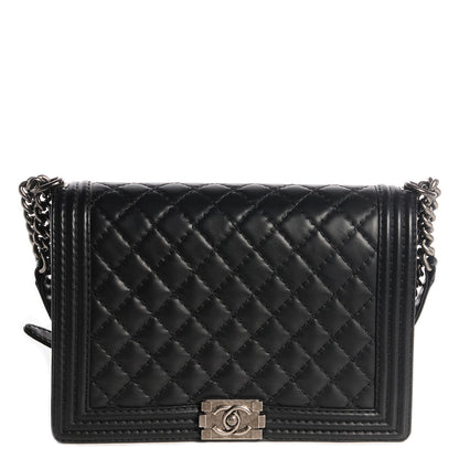 Chanel Calfskin Quilted Large Boy Flap Black 1 of 8