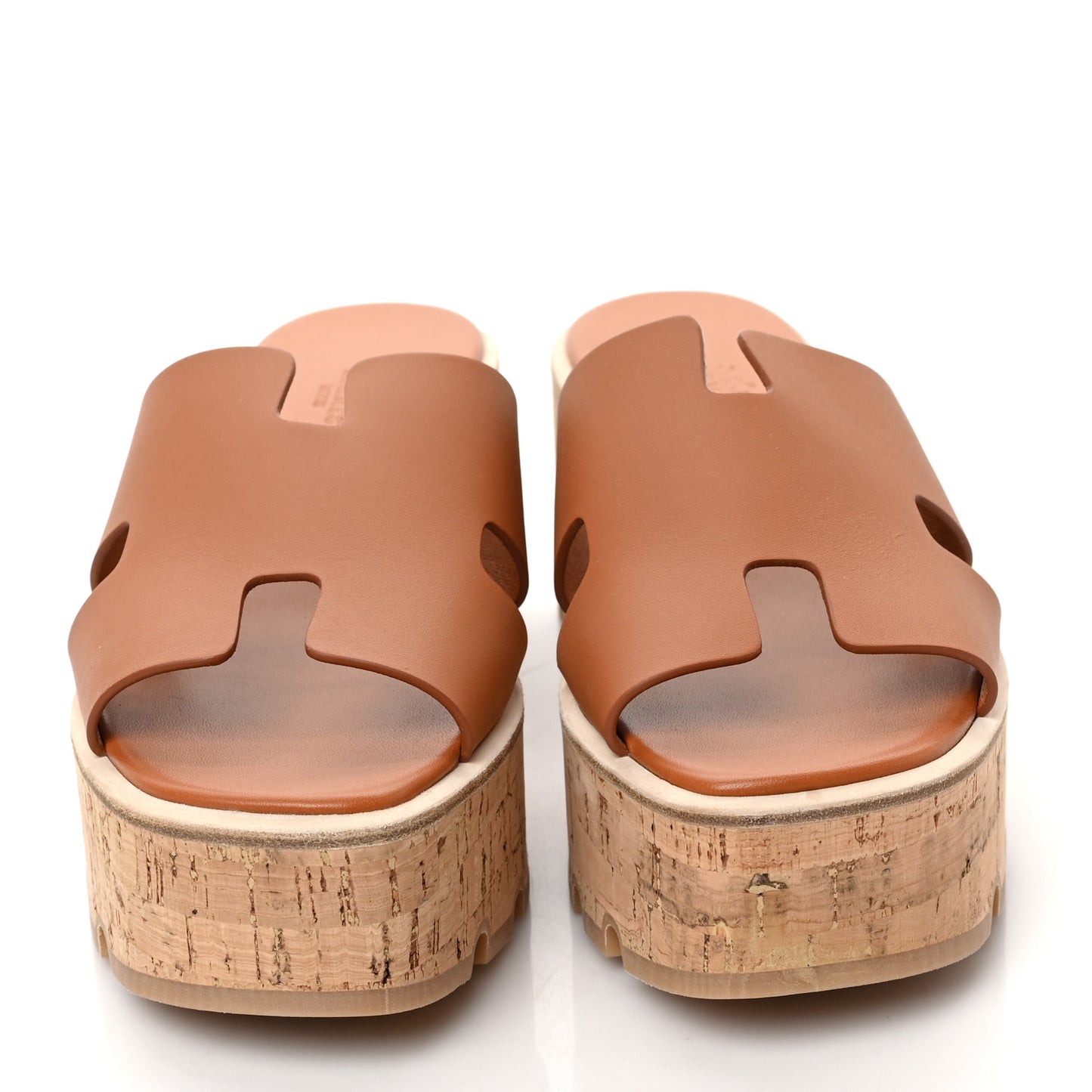 Calfskin Cork Eze 30 Sandals 39 Marron Glaise