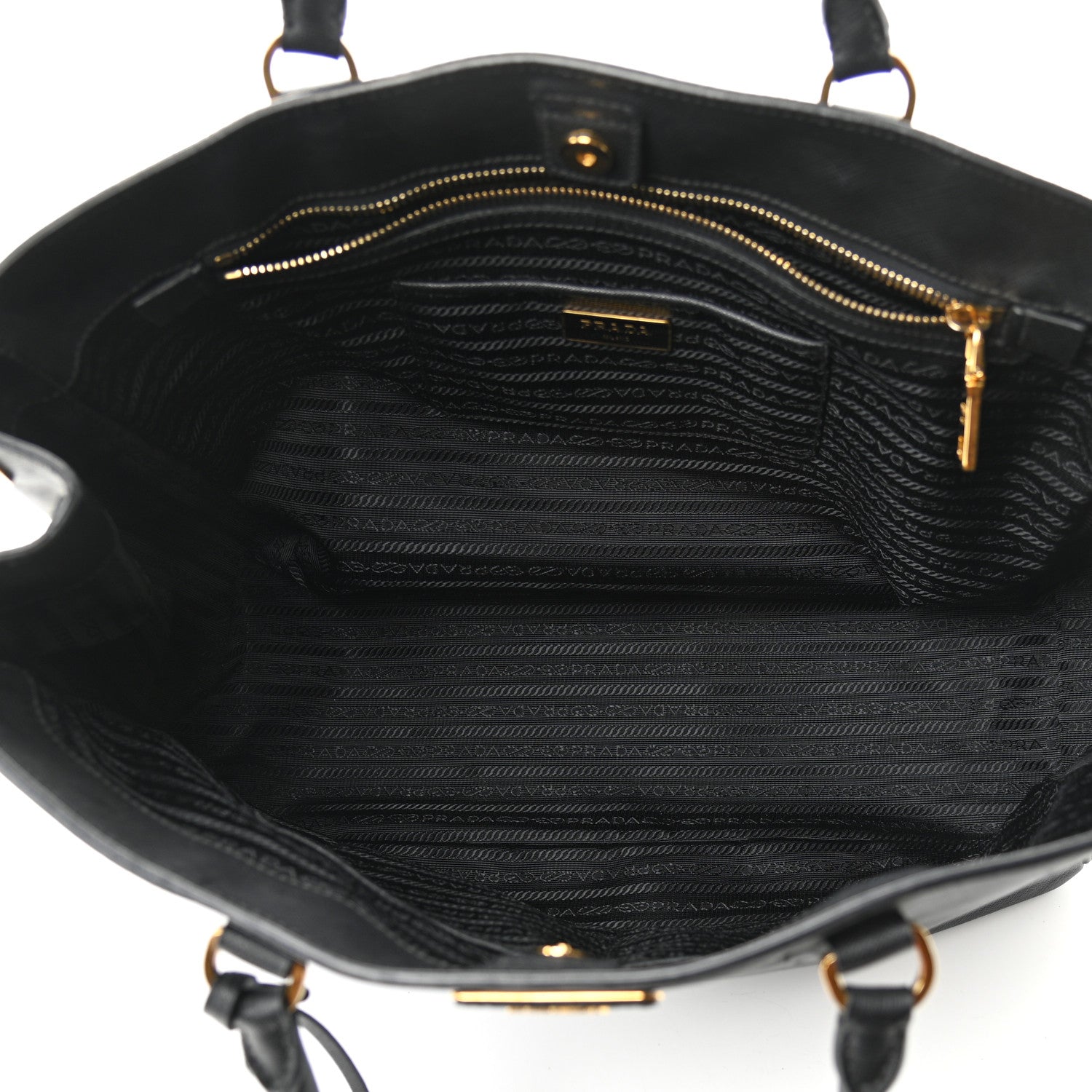 Prada Saffiano Lux Large Tote Black 4 of 10