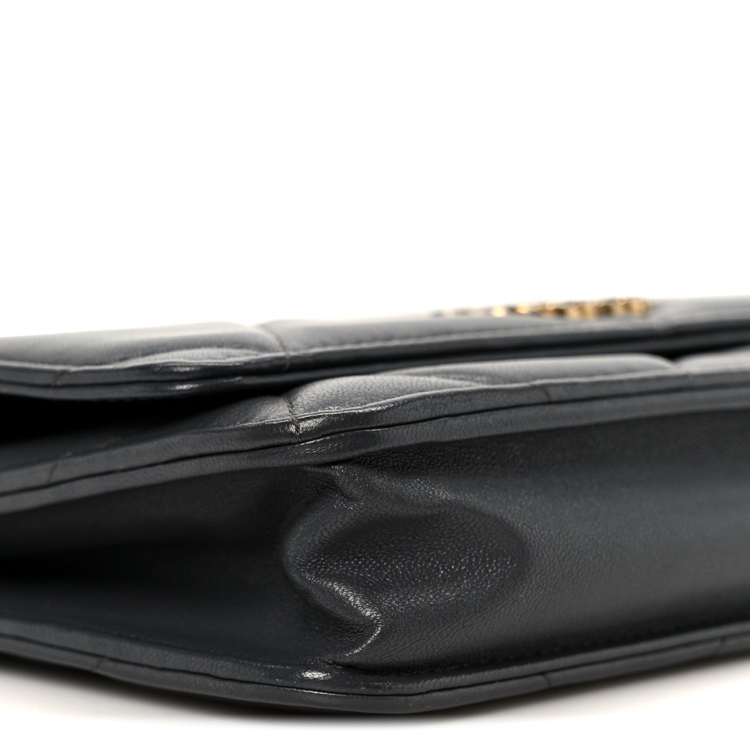 Chanel Lambskin Quilted Chanel 19 Wallet On Chain WOC Dark Grey 10 of 12