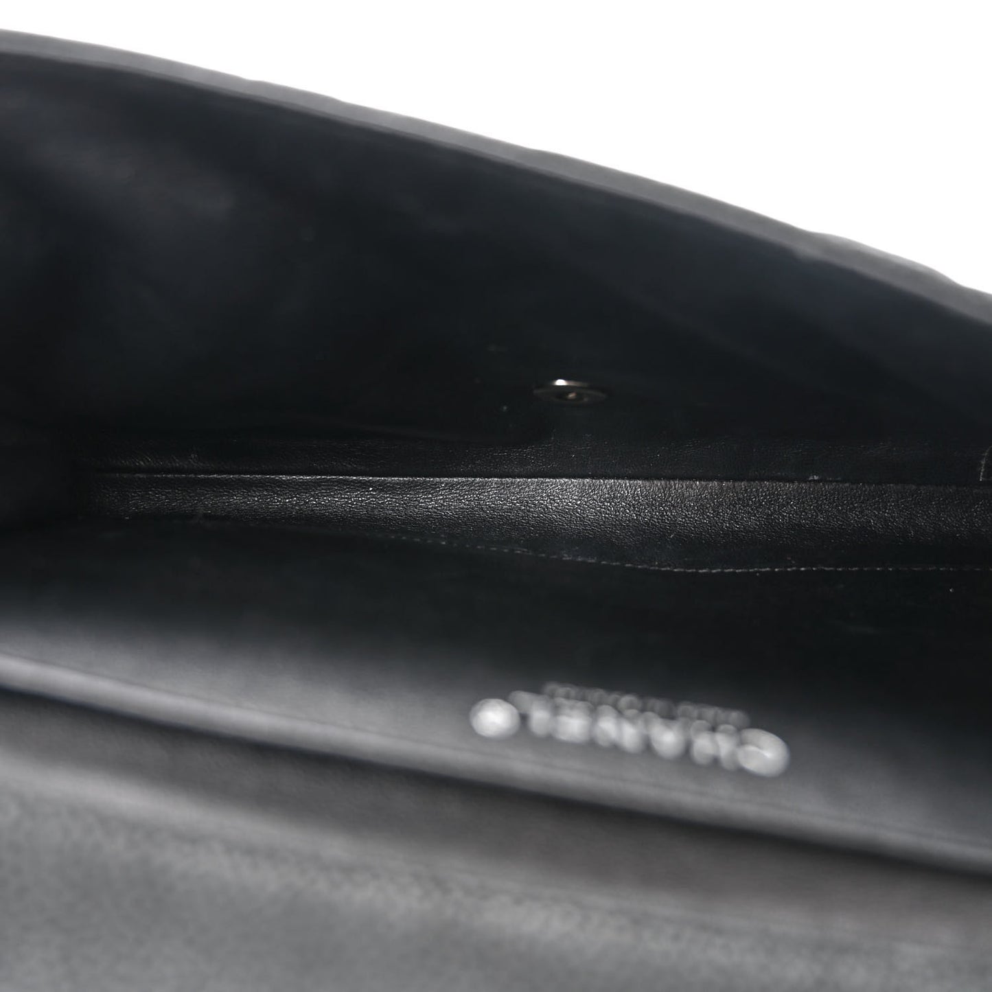 Caviar Quilted Clutch With Chain Flap Black