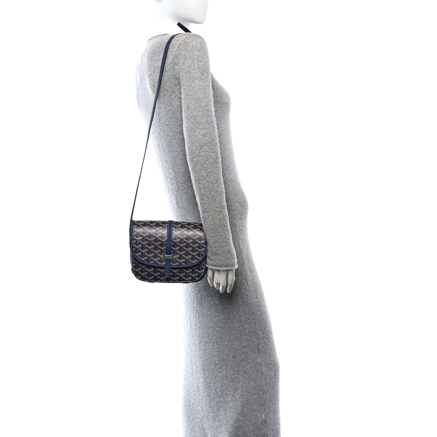 Goyardine Belvedere II PM Messenger Bag Navy