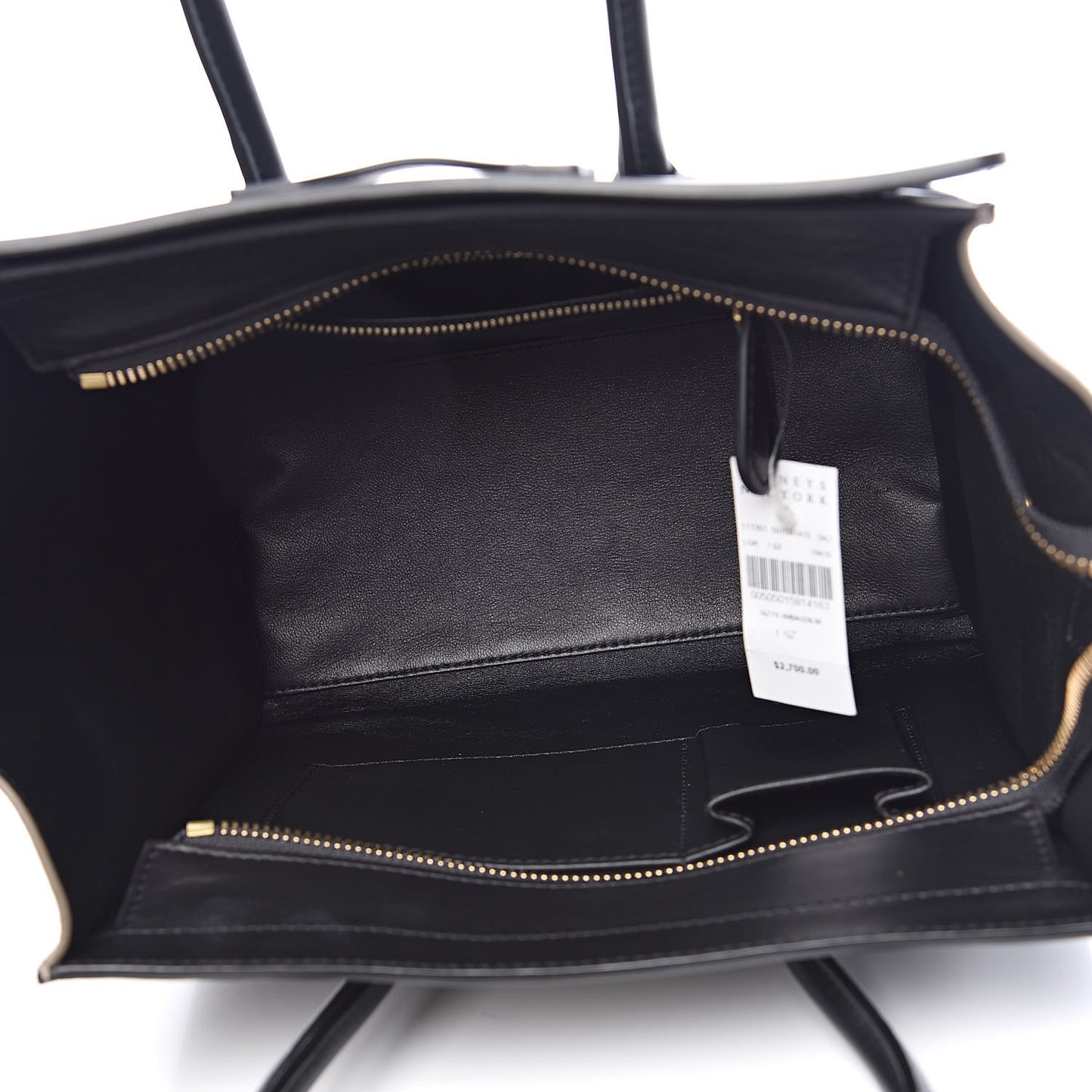 Satin Calfskin Suede Micro Tri-Color Luggage Almond