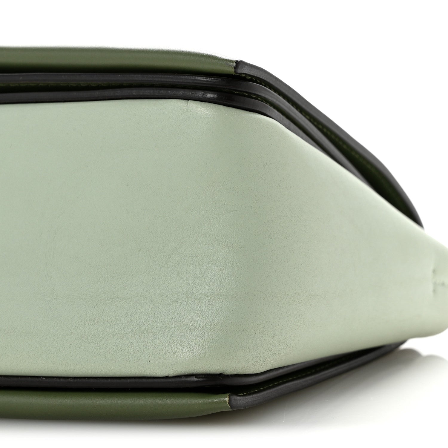 Celine Shiny Smooth Calfskin Medium Frame Shoulder Bag Olive Pastel Green 11 of 13