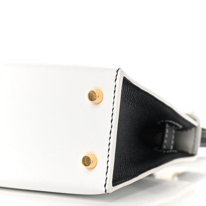 Hermes Epsom Mini Horseshoe Kelly Sellier 20 White Black 8 of 8