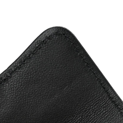 Chanel Lambskin Quilted Flap Card Holder Wallet Black 9 of 10