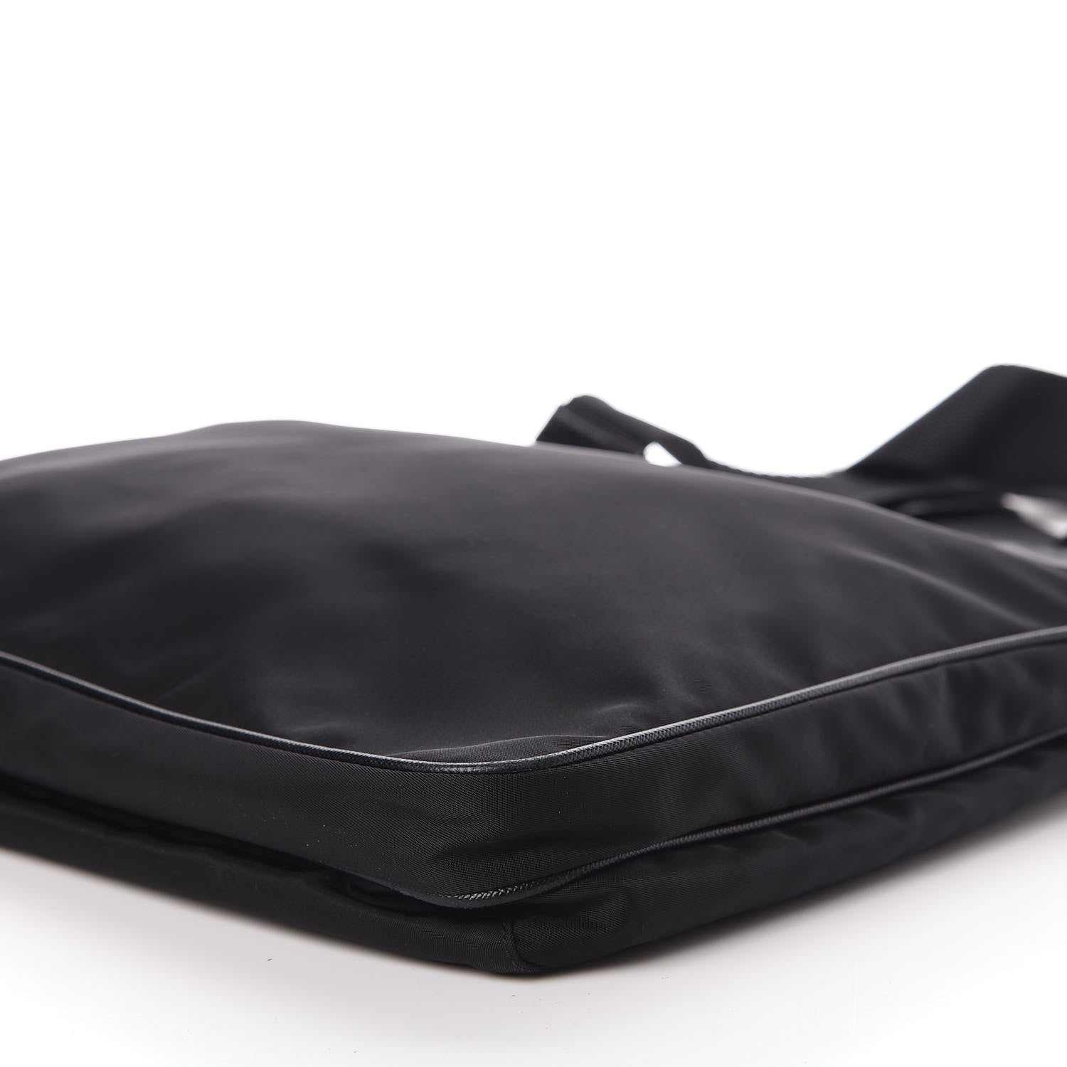 Prada Nylon Flat Messenger Bag Black 7 of 9