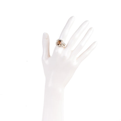 David Yurman Sterling Silver Diamond Morganite 11mm Albion Ring 54 6.75 2 of 6