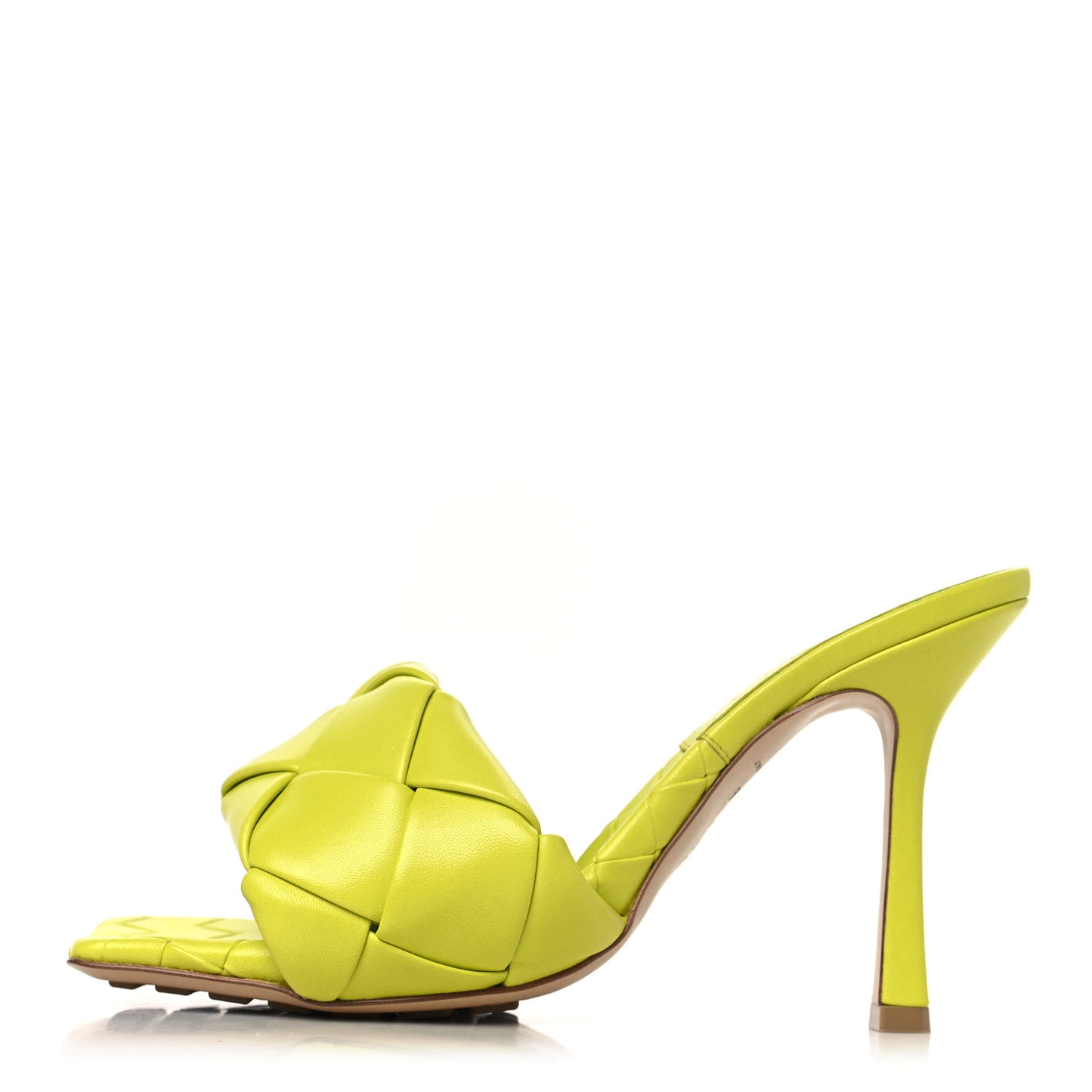 Nappa Maxi Intrecciato Lido 90mm Mule Sandals 38.5 Kiwi