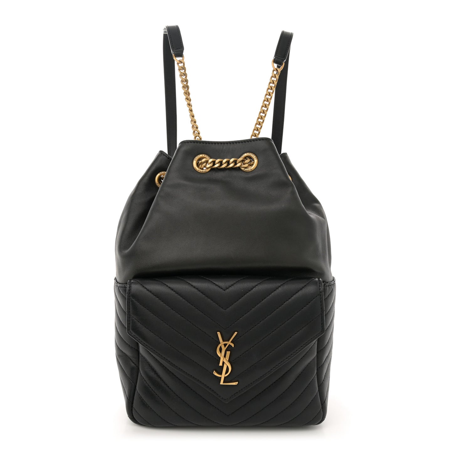 Lambskin Matelasse Monogram Joe Backpack Black