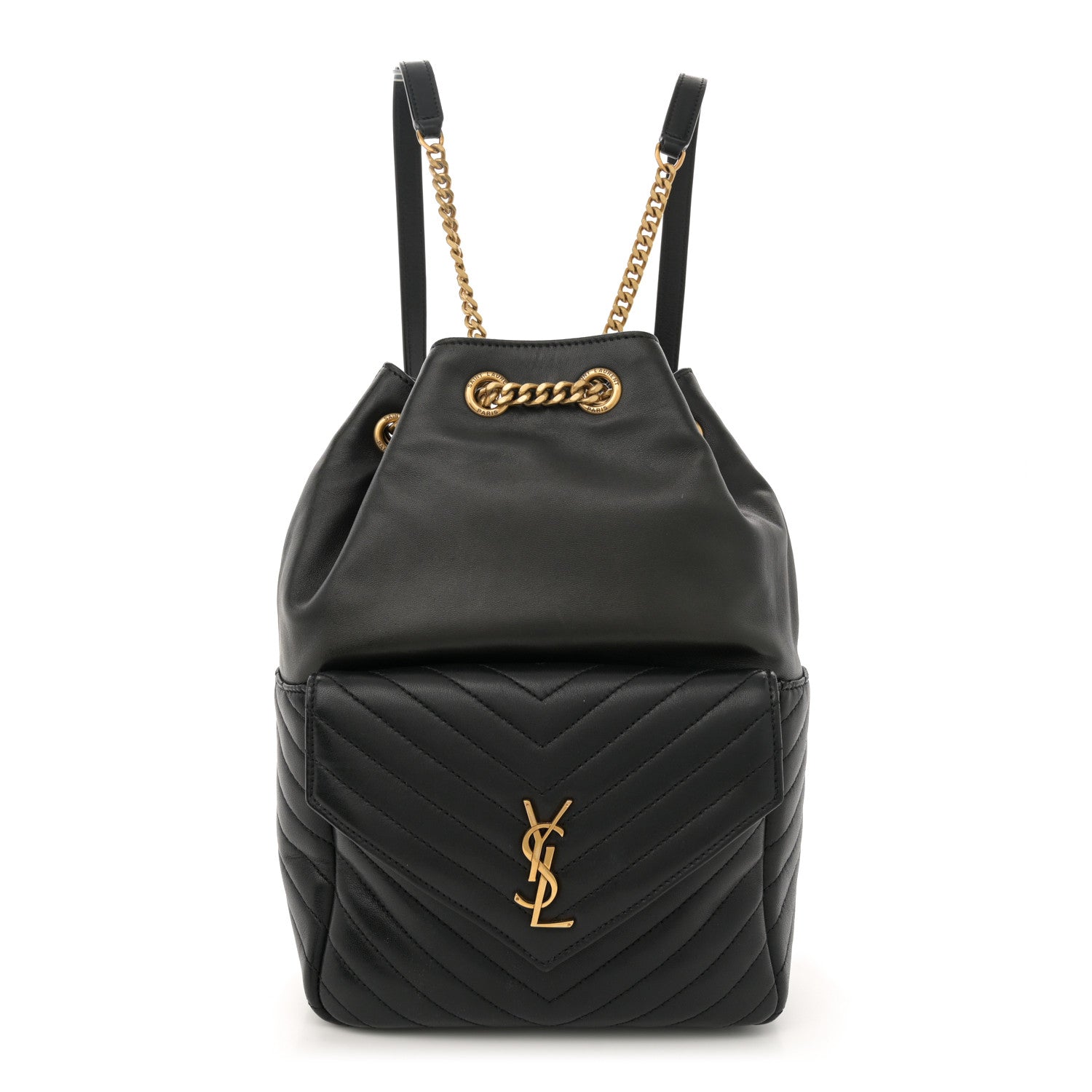 Saint Laurent Lambskin Matelasse Monogram Joe Backpack Black 1 of 13