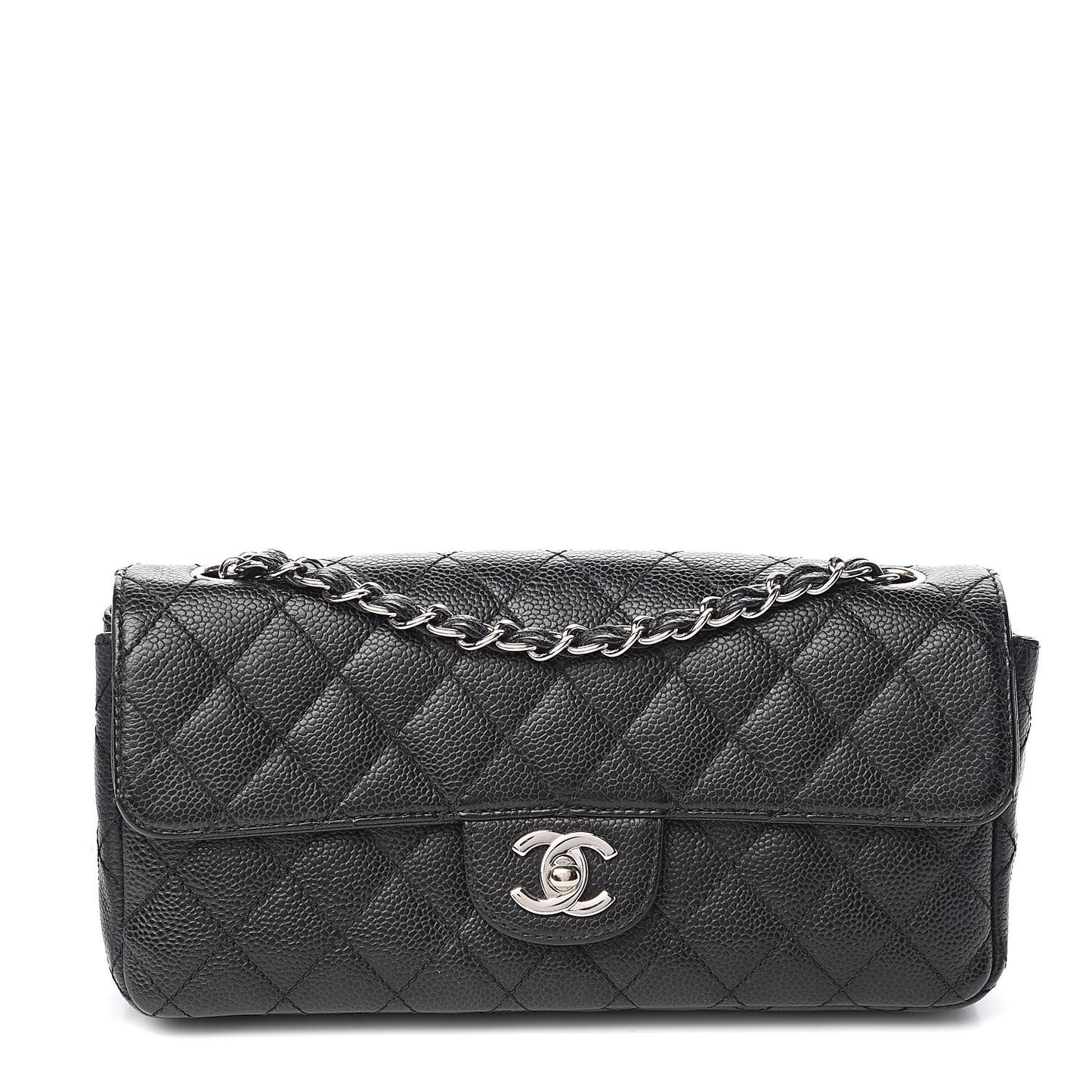 Caviar Quilted East West Flap Black