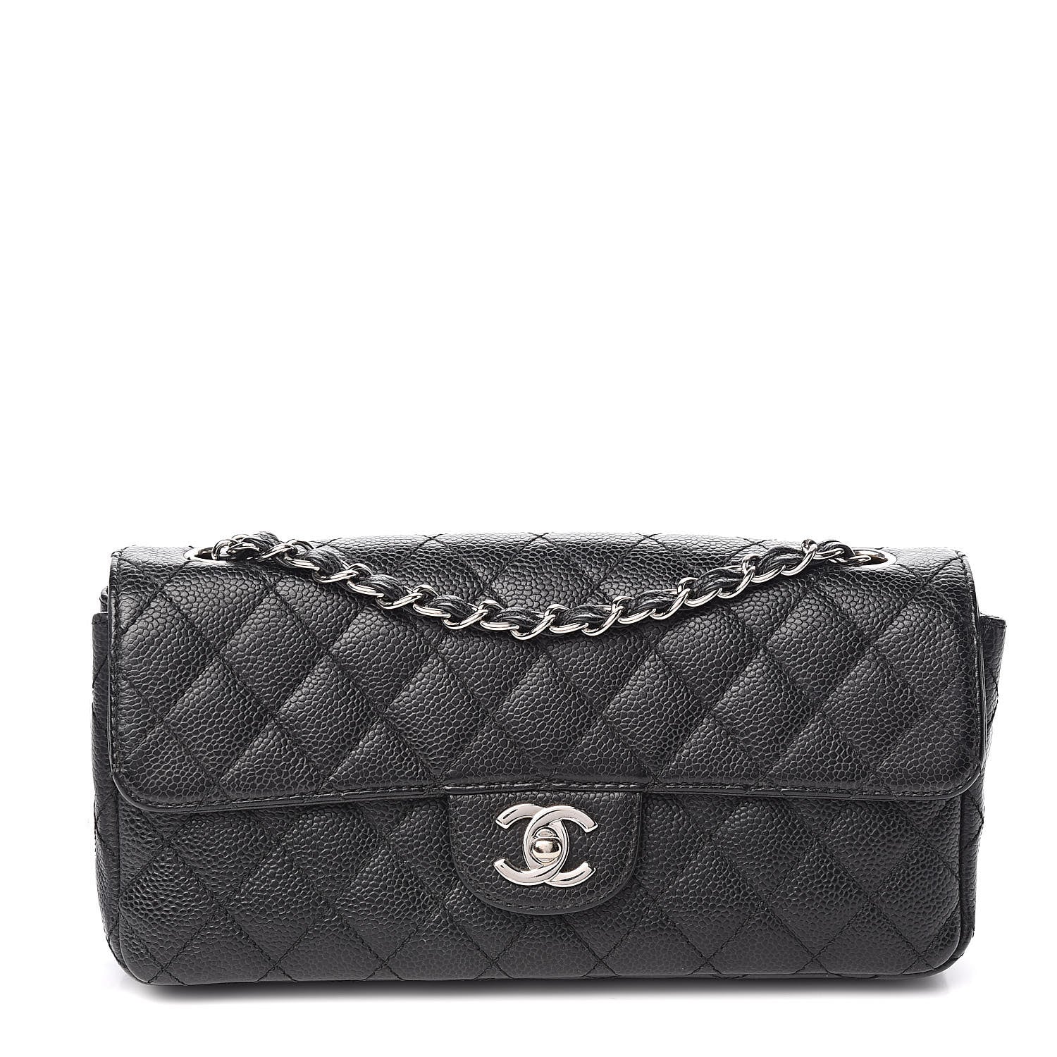Chanel Caviar Quilted East West Flap Black 1 of 11
