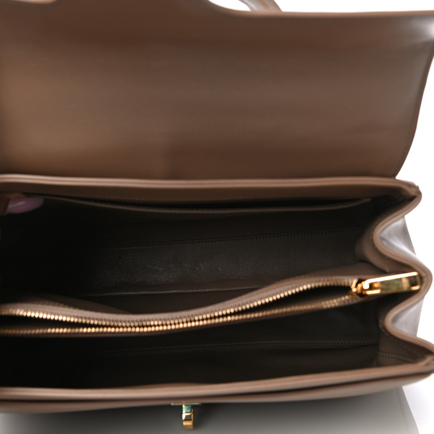 Celine Satinated Calfskin Medium 16 Top Handle Bag Beige 6 of 9