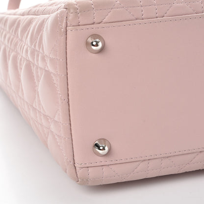 Christian Dior Lambskin Cannage Large Lady Dior Rose Poudre 11 of 13