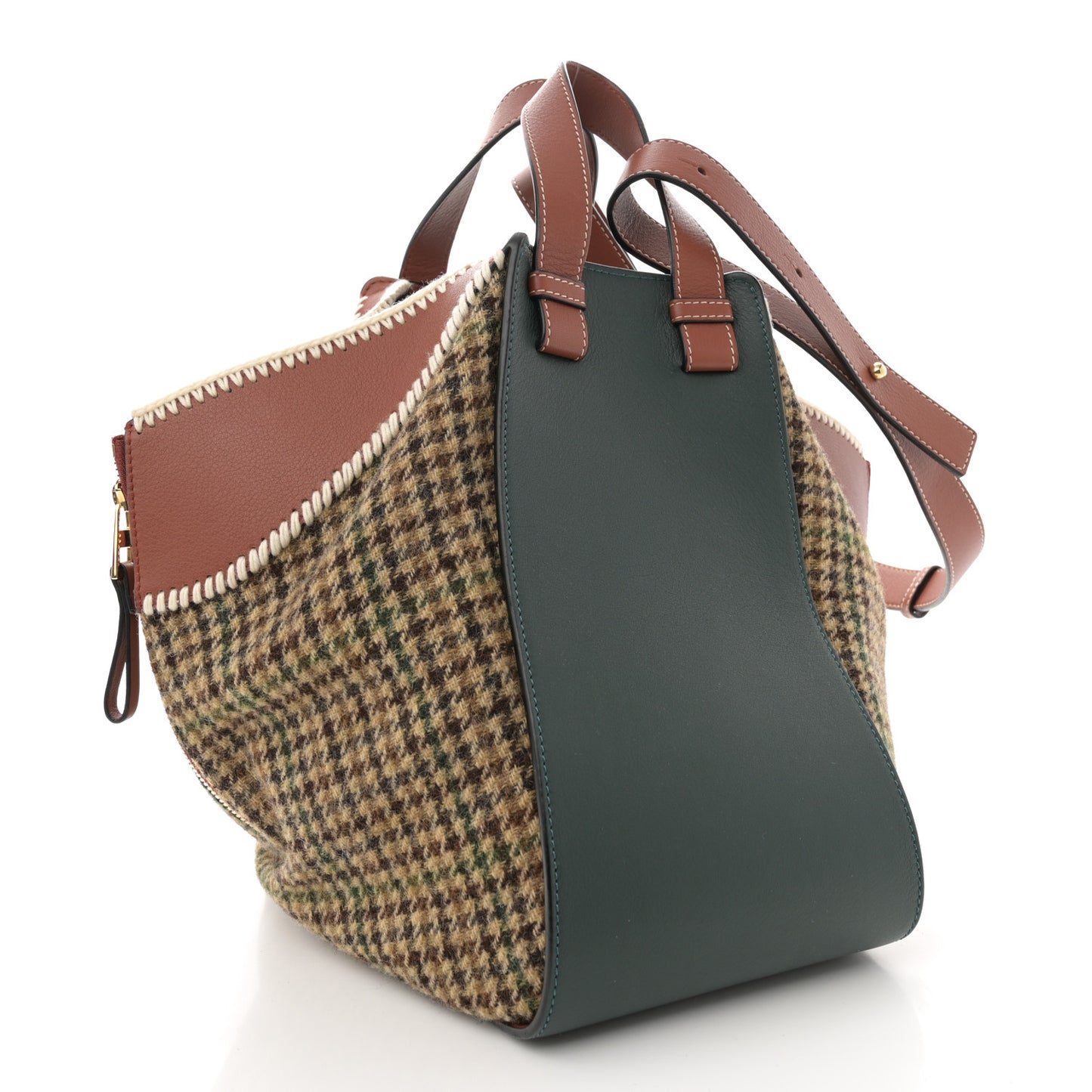 Calfskin Tweed Small Hammock Shoulder Bag Cypress Tan