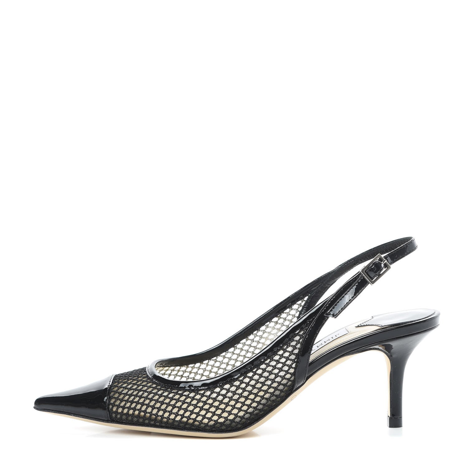 Jimmy Choo Patent Sporty Mesh Anika 65 Pumps 35 Black 1 of 9