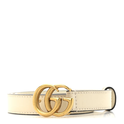 Gucci Plutone Calfskin Double G 20mm Belt 75 30 Mystic White 1 of 7