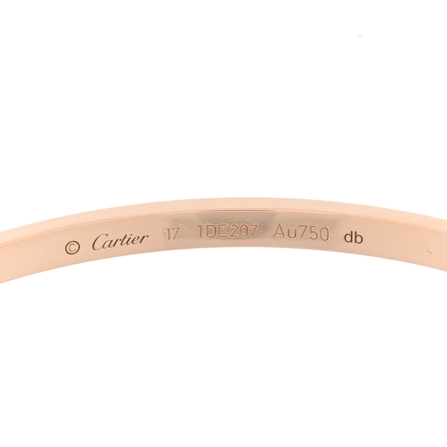 Cartier 18K Pink Gold Small LOVE Bracelet 17 3 of 6