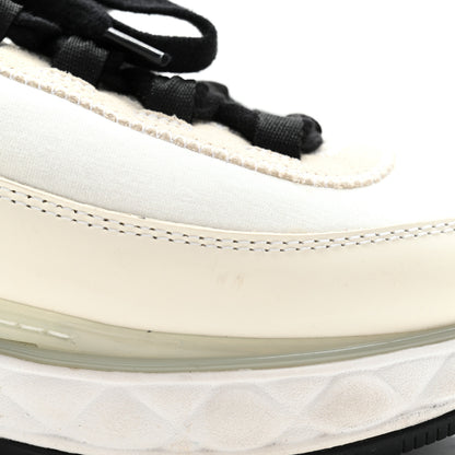 Chanel Velvet Calfskin Mixed Fibers CC Sneakers 39.5 Ivory Black 11 of 12