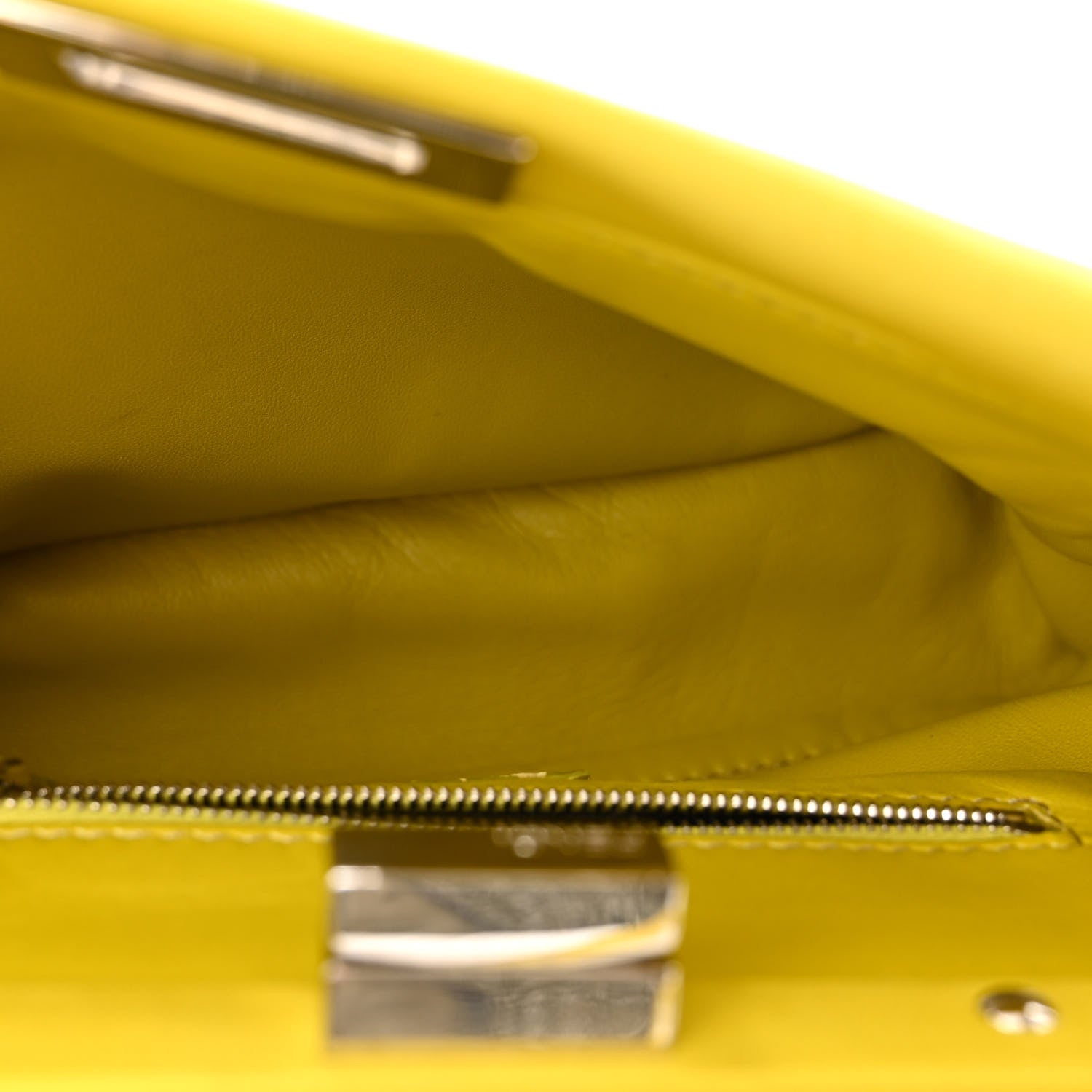 Fendi Nappa Mini Peekaboo Iconic Satchel Lime 6 of 10