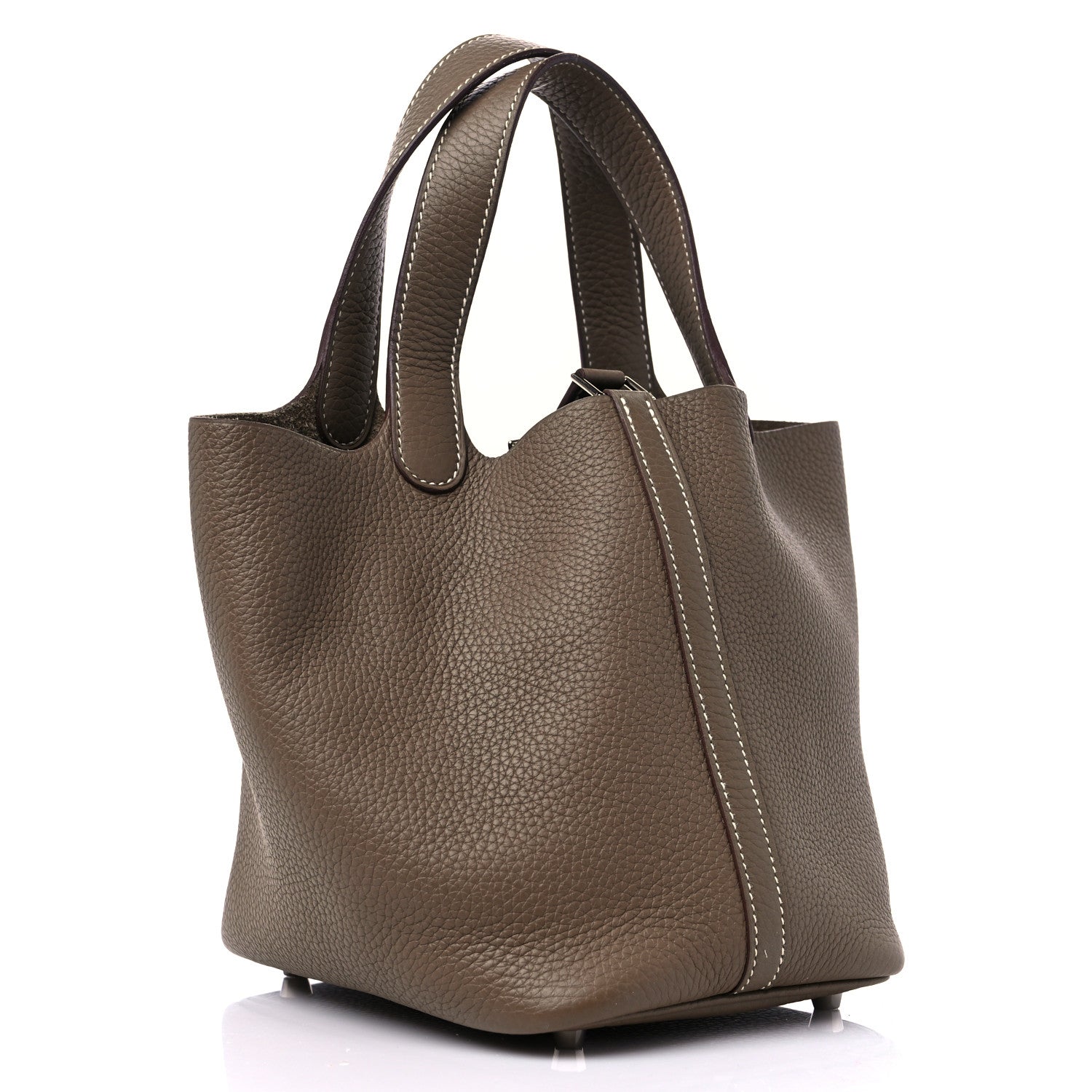 Hermes Taurillon Clemence Picotin Lock 18 PM Etoupe 3 of 9