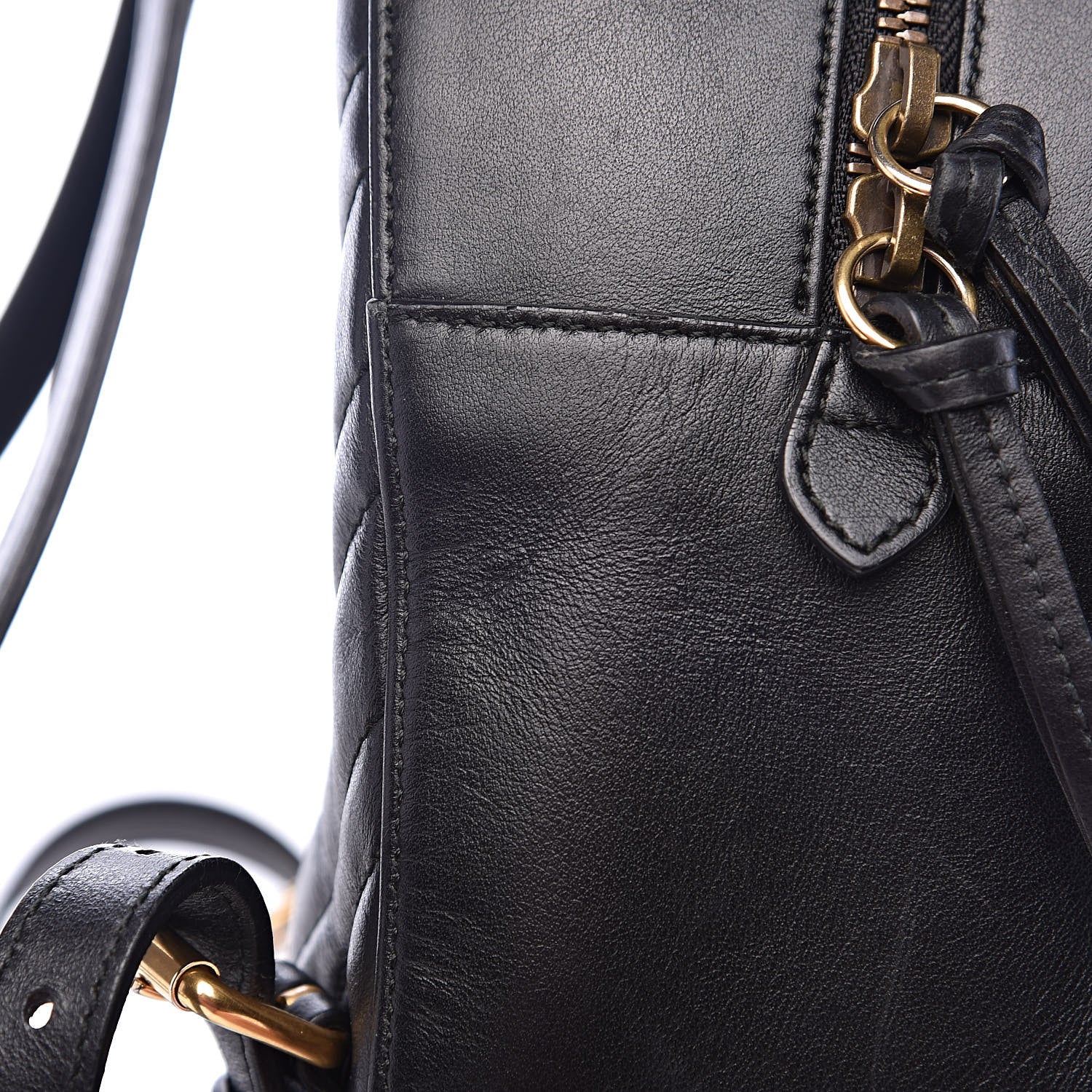 Gucci Calfskin Matelasse GG Marmont Dome Backpack Black 13 of 16