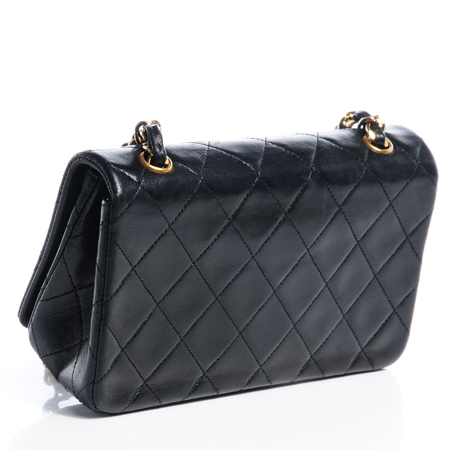 Lambskin Small Single Flap Bag Black