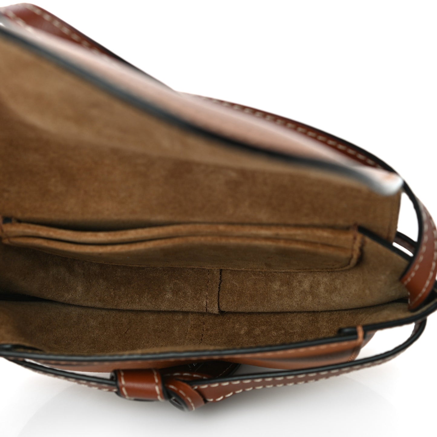 Grained Calfskin Mini Gate Crossbody Bag Caramel Pecan