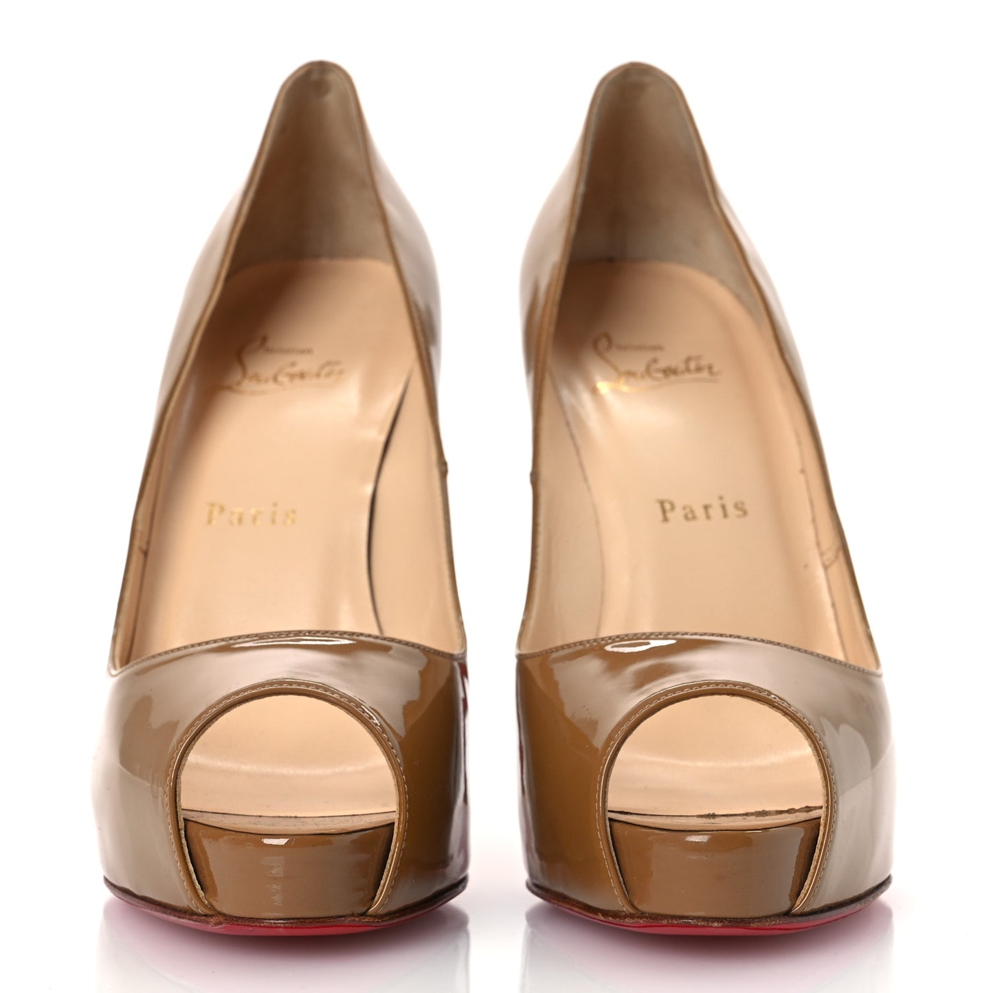 Patent New Very Prive 120 Pumps 38.5 Nude