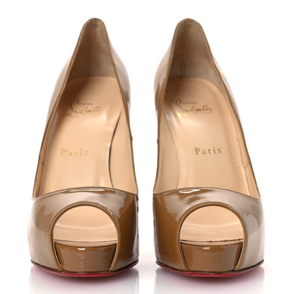 Christian Louboutin Patent New Very Prive 120 Pumps 38.5 Nude 3 of 11