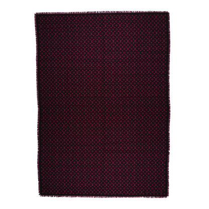 Louis Vuitton Wool Silk So LV Stole Pink Black 1 of 4