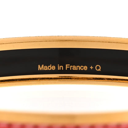 Hermes Enamel Printed Colliers de Chiens Narrow Bracelet 62 5 of 5