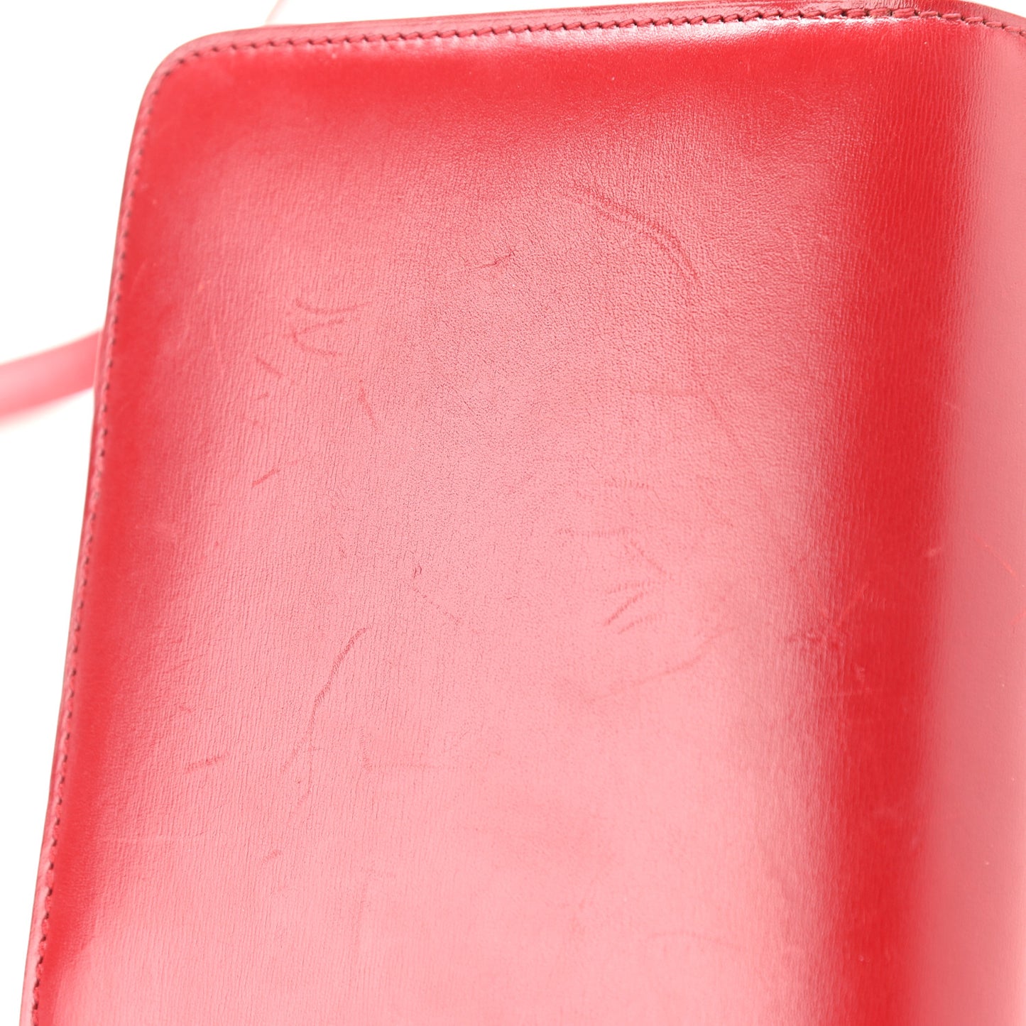 Smooth Calfskin Small Classic Box Flap Bag Red