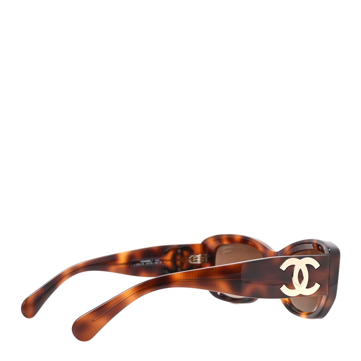 Chanel Acetate Polarized Rectangle Sunglasses 5493 Tortoise 4 of 8