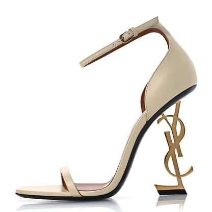 Saint Laurent Calfskin 110 Opyum Sandals 38.5 Real Beige 1 of 11