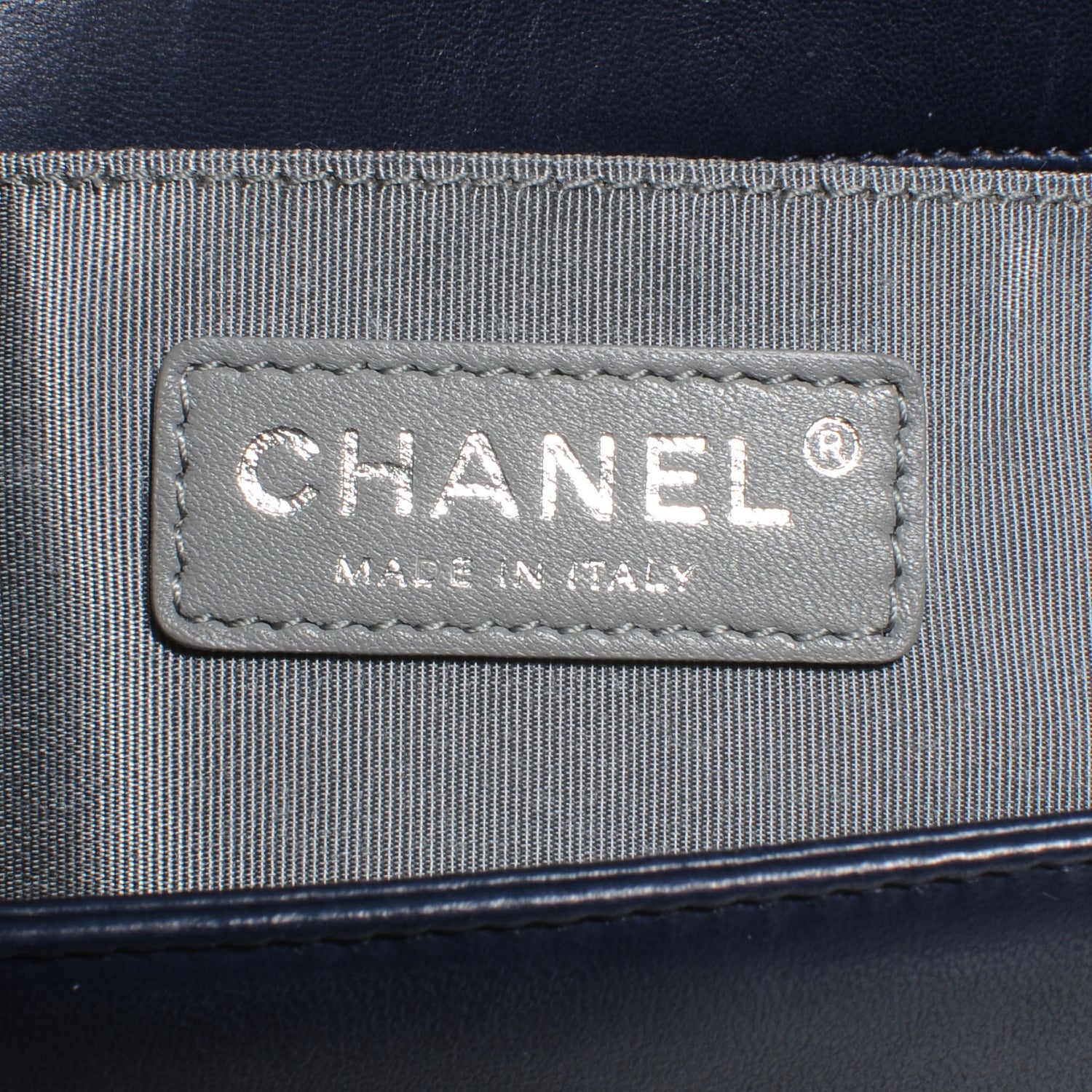 Chanel Lambskin Quilted Medium Boy Flap Navy Blue 6 of 7