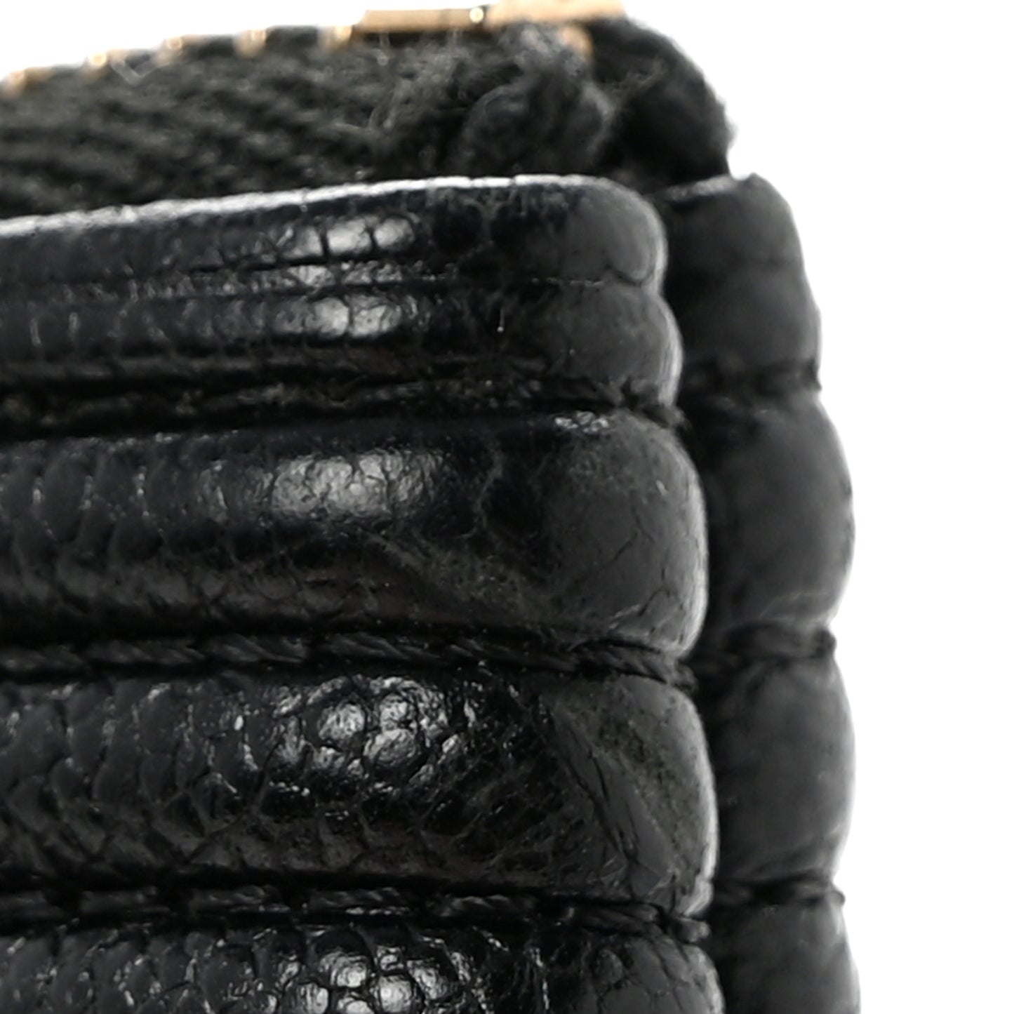 Caviar Quilted Medium Boy Cosmetic Case Black