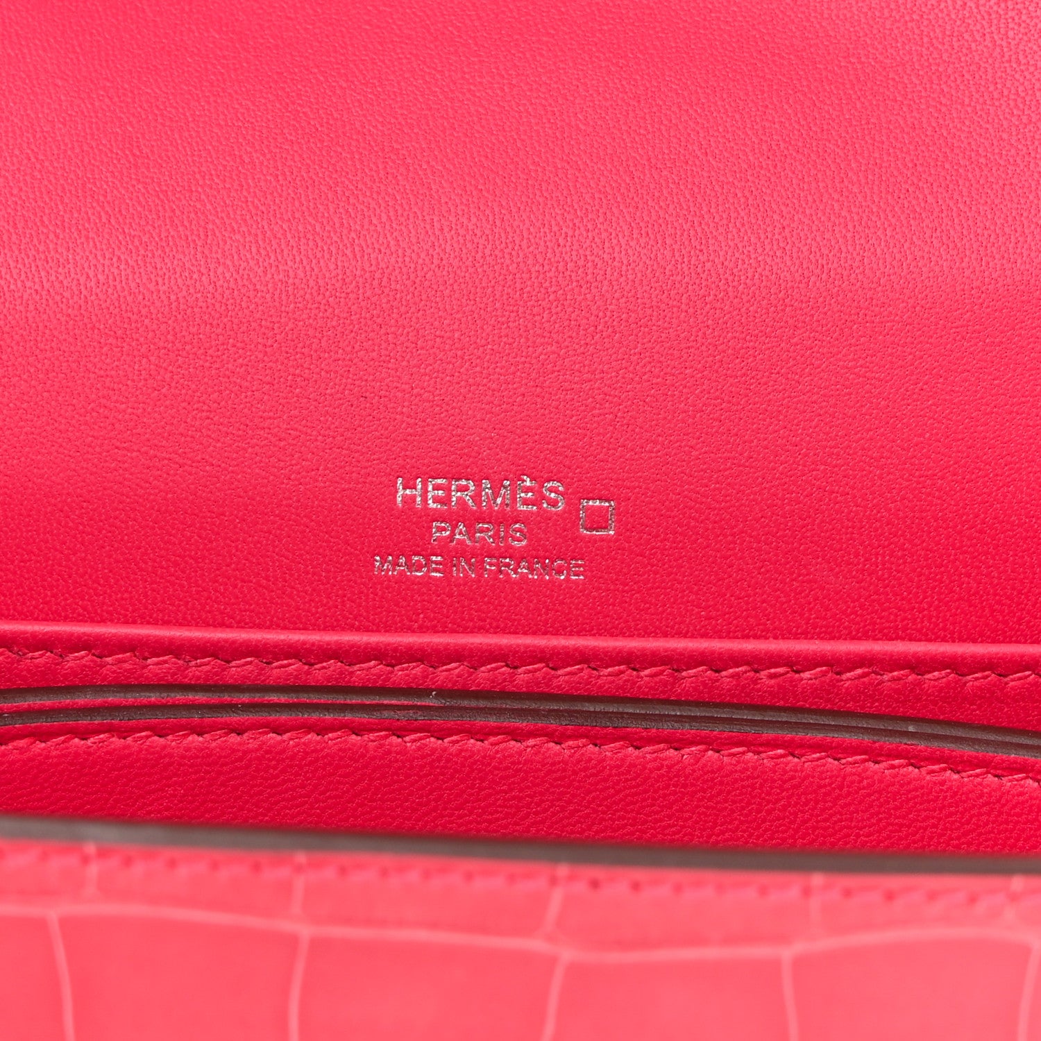 Hermes Shiny Alligator Mini Sac Roulis Bougainvillea 6 of 12