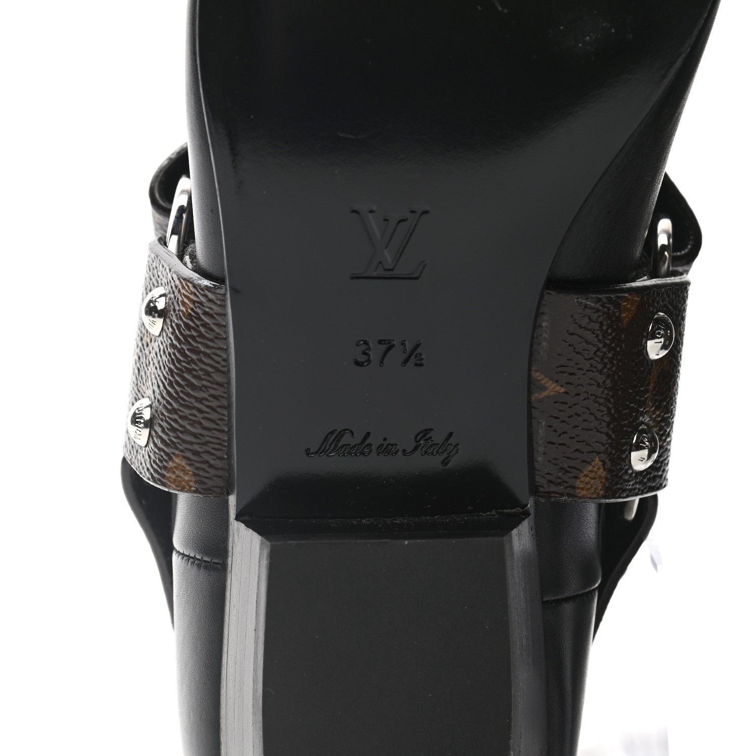 Louis Vuitton Calfskin Monogram Rhapsody Ankle Boots 37.5 Black 6 of 8
