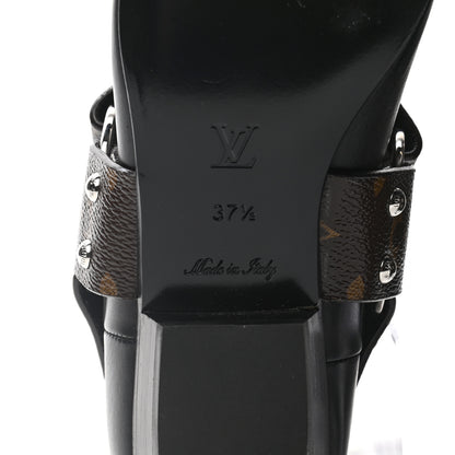 Louis Vuitton Calfskin Monogram Rhapsody Ankle Boots 37.5 Black 6 of 8