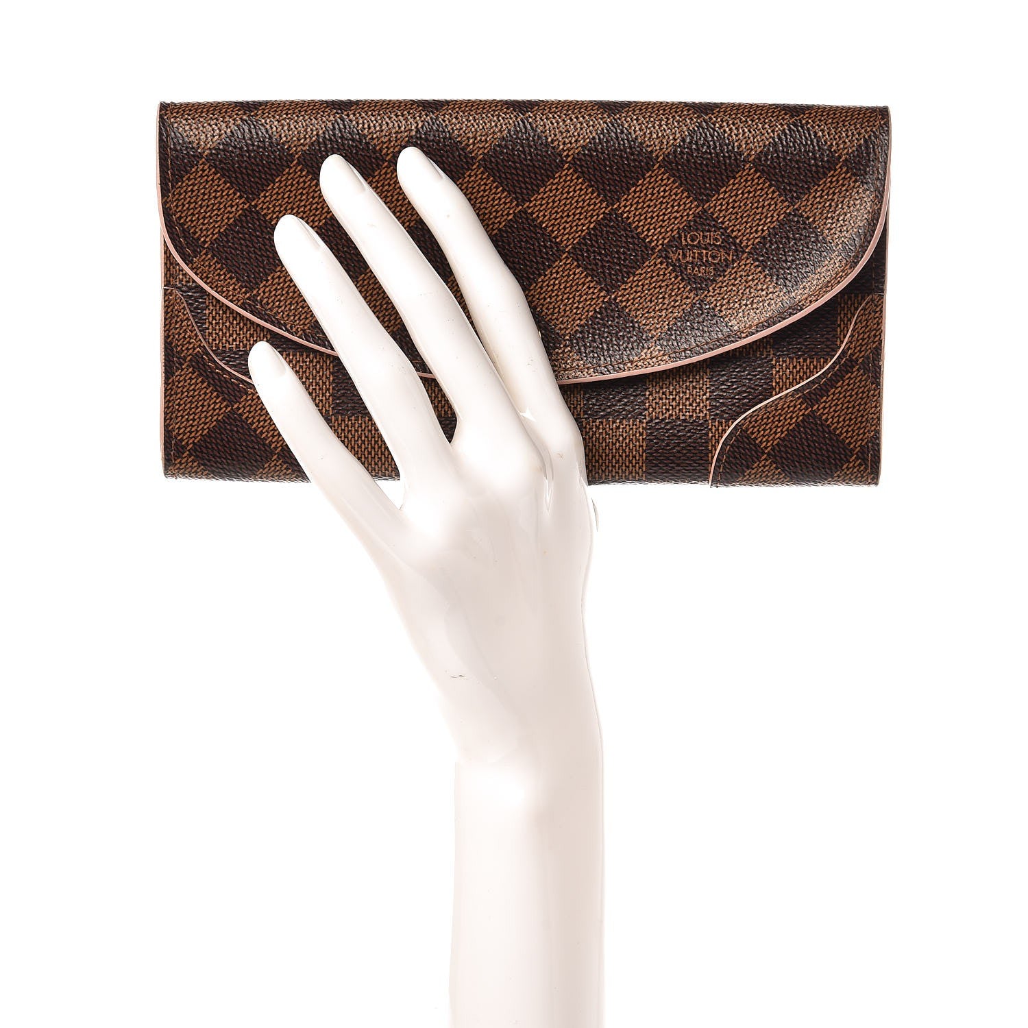 Louis Vuitton Damier Ebene Caissa Wallet Rose Ballerine 2 of 7