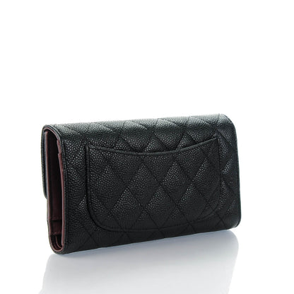 Chanel Caviar Quilted Large Flap Wallet Black 3 of 8