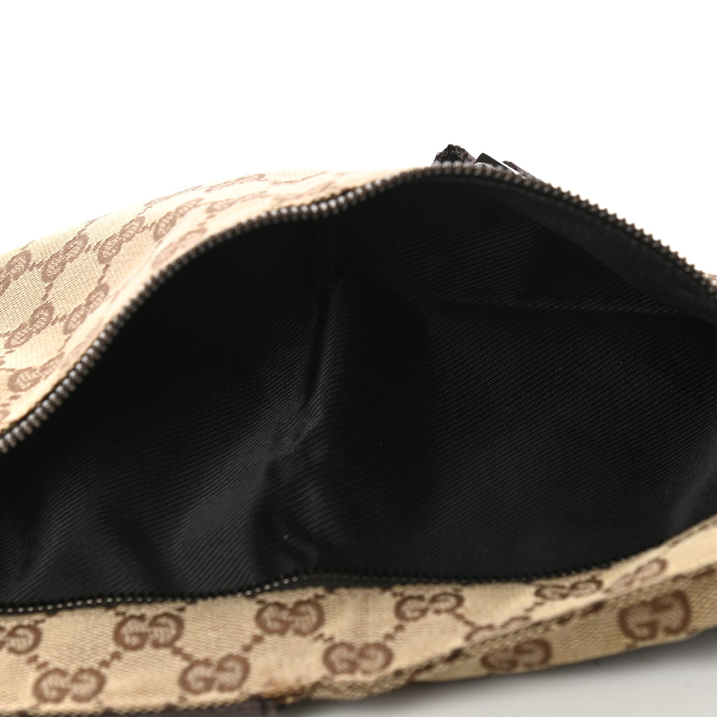 GG Monogram Double Pocket Belt Bag Dark Brown
