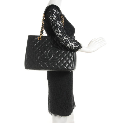 Chanel Caviar Quilted Grand Shopping Tote GST Black 2 of 8