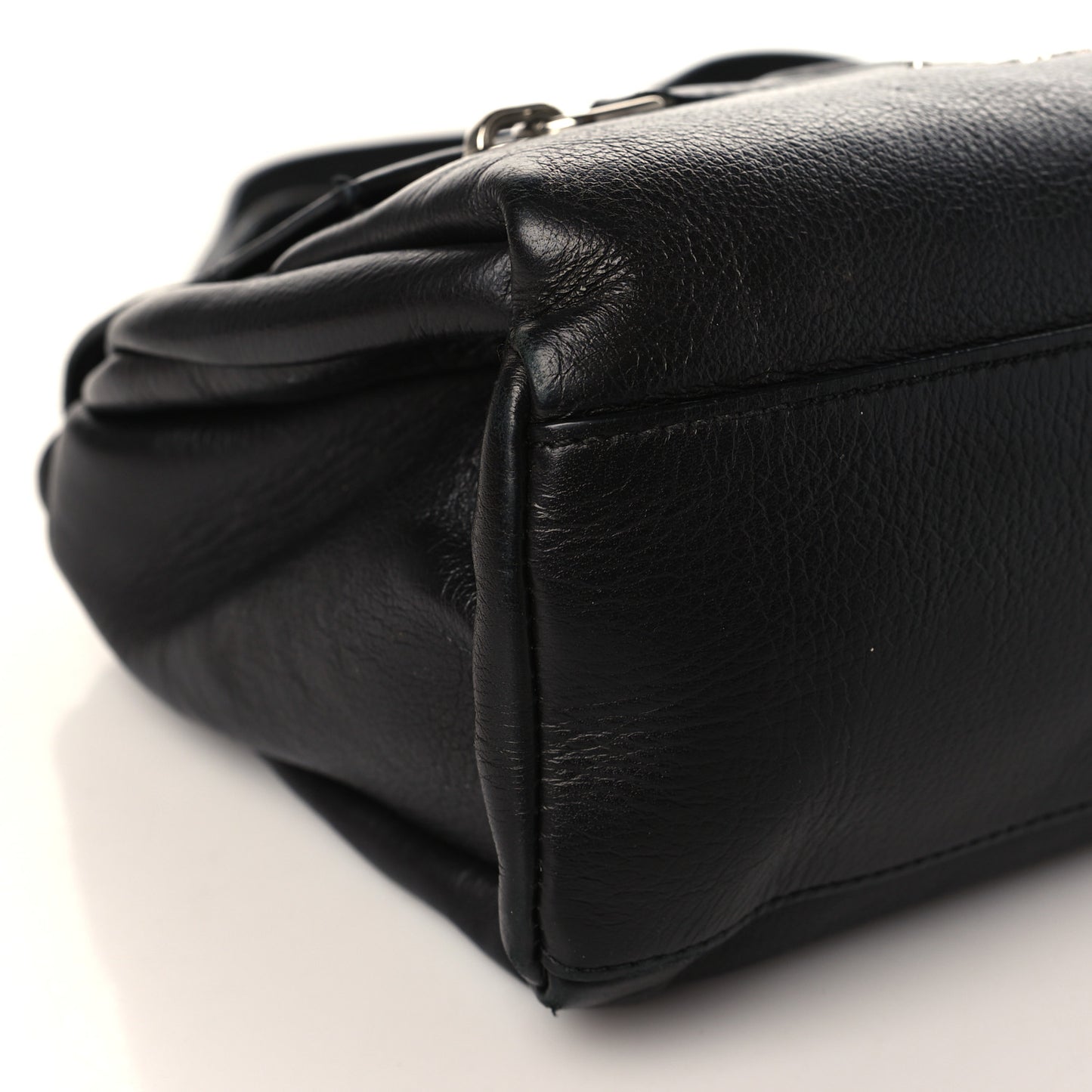 Calfskin Mini Pandora Pure Flap Bag Black