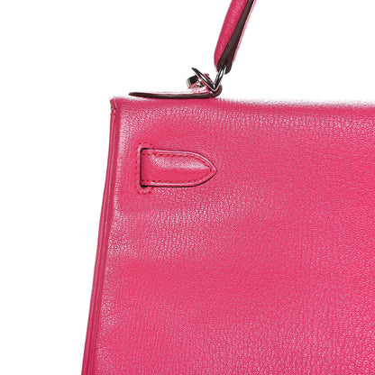 Hermes Chevre Mysore Kelly Retourne 28 Rose Shocking 19 of 41